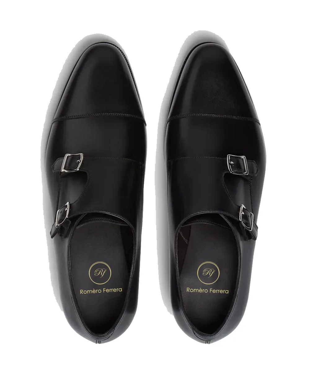 Adam Black Double Monk Strap