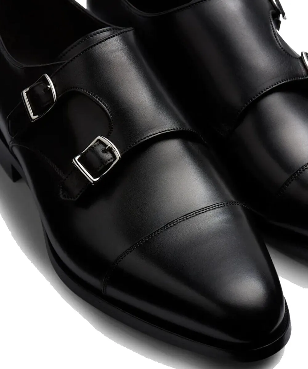 Adam Black Double Monk Strap