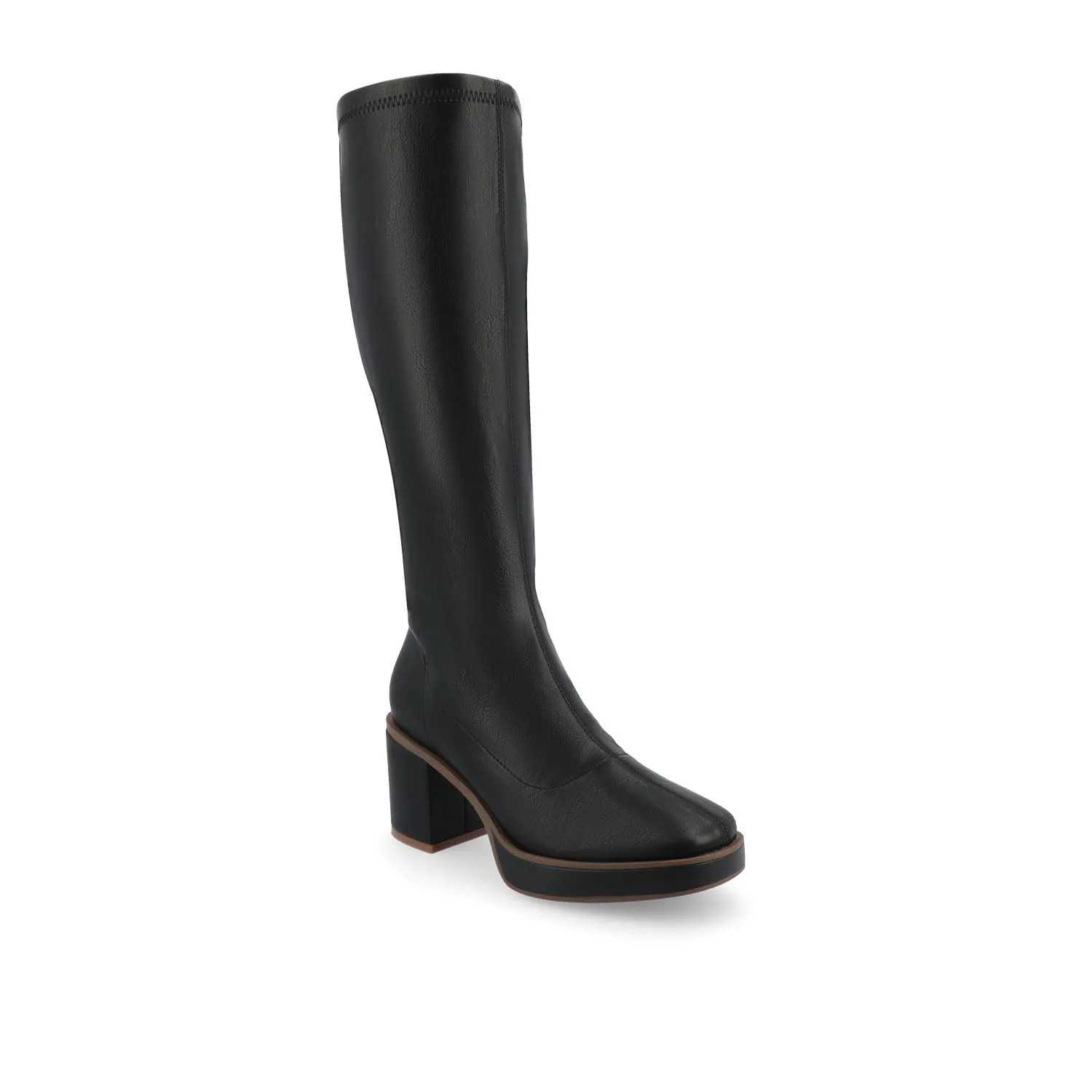 ALONDRA KNEE HIGH BOOTS IN FAUX LEATHER
