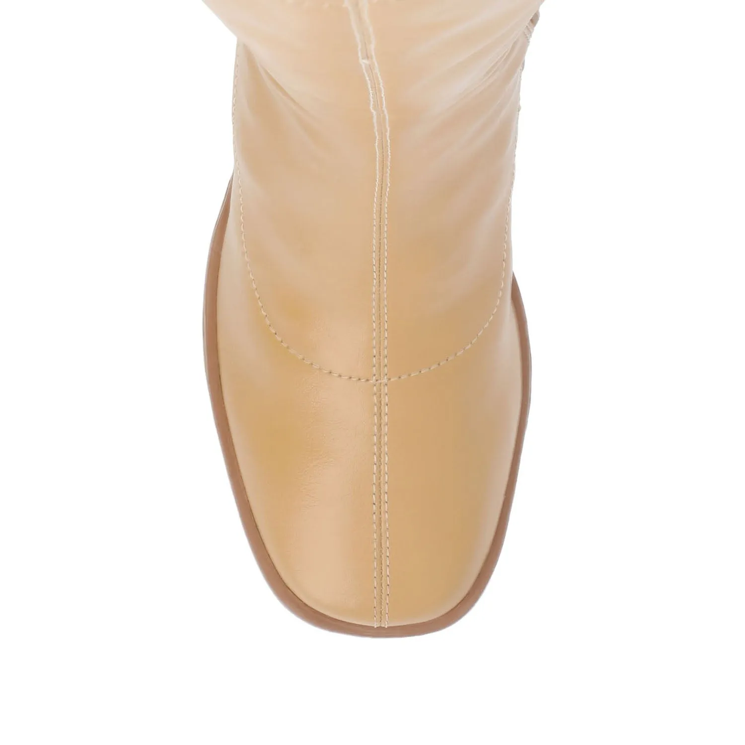 ALONDRA KNEE HIGH BOOTS IN FAUX LEATHER