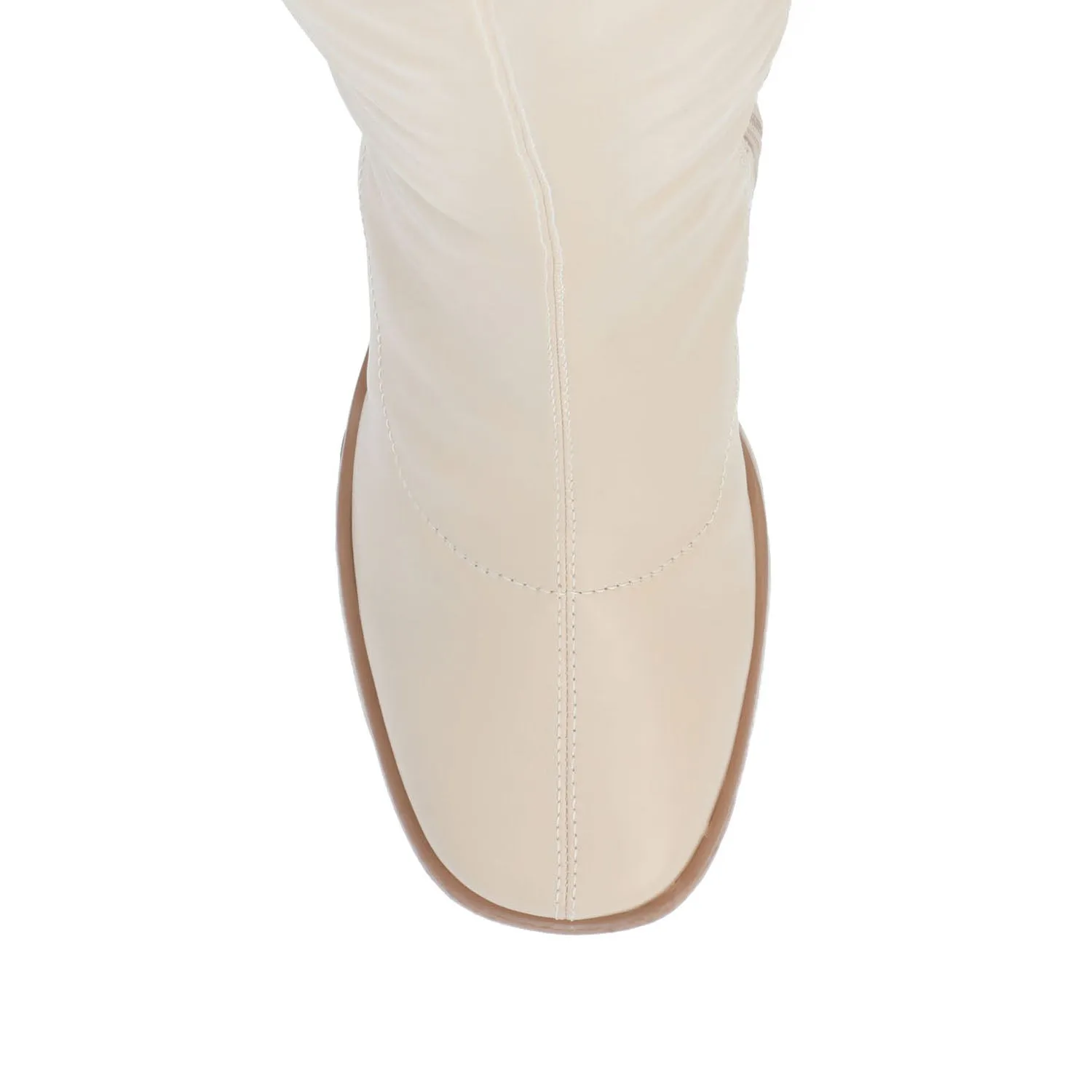 ALONDRA KNEE HIGH BOOTS IN FAUX LEATHER