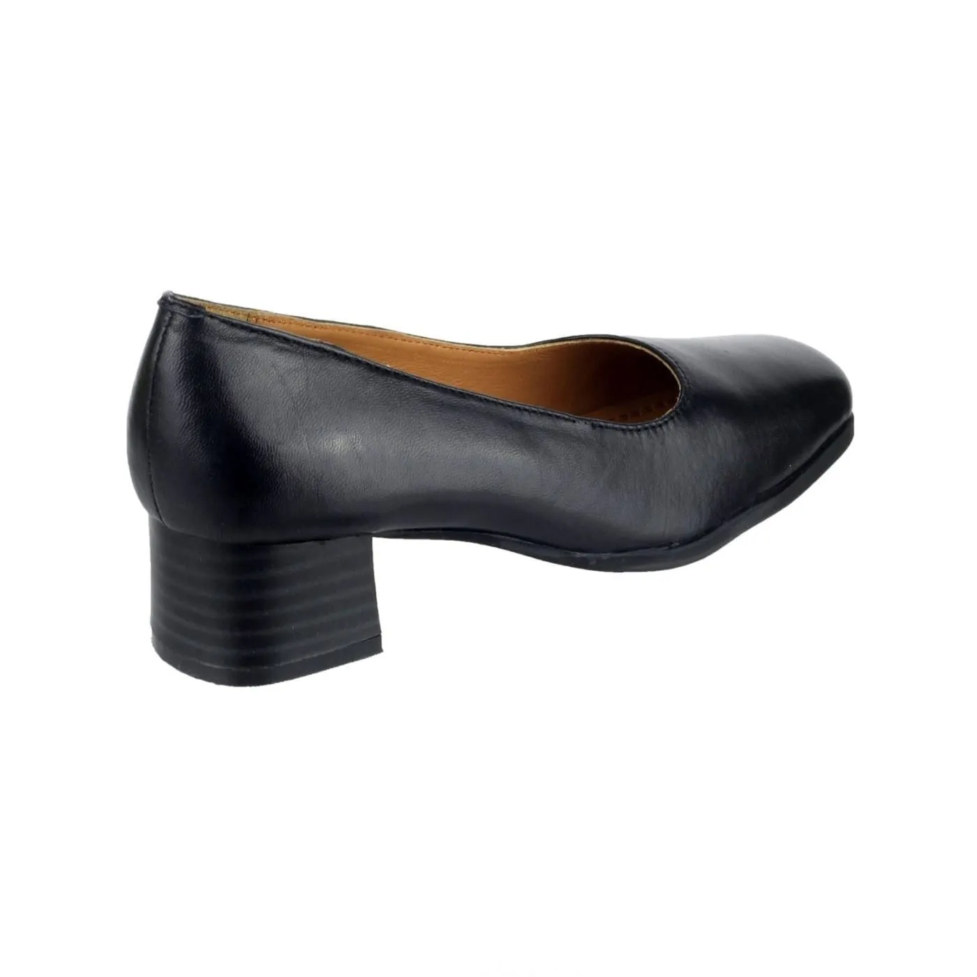 Amblers Walford Black Ladies Leather Shoes
