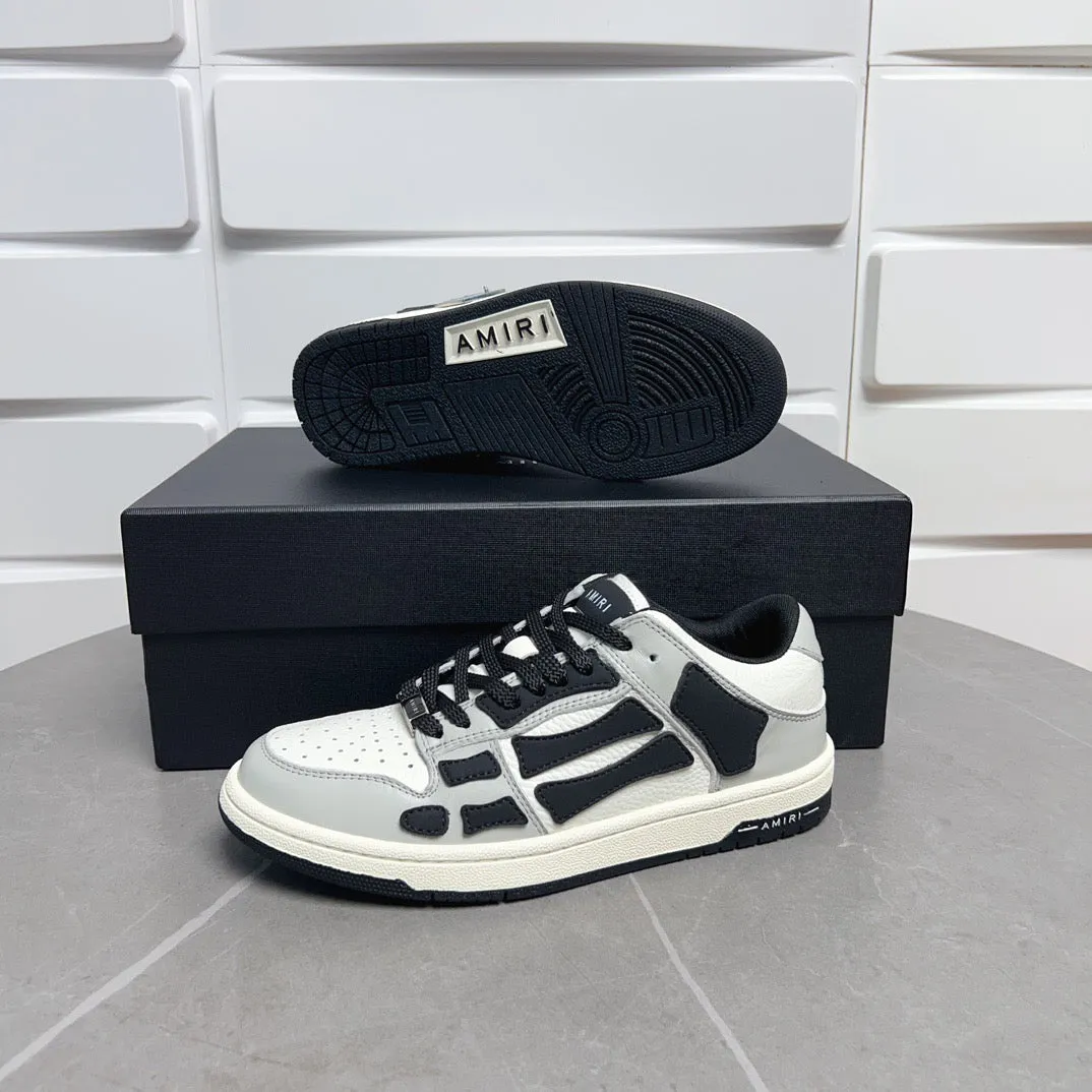AMR Skel Top Low White ,Grey and Black Sneakers-151