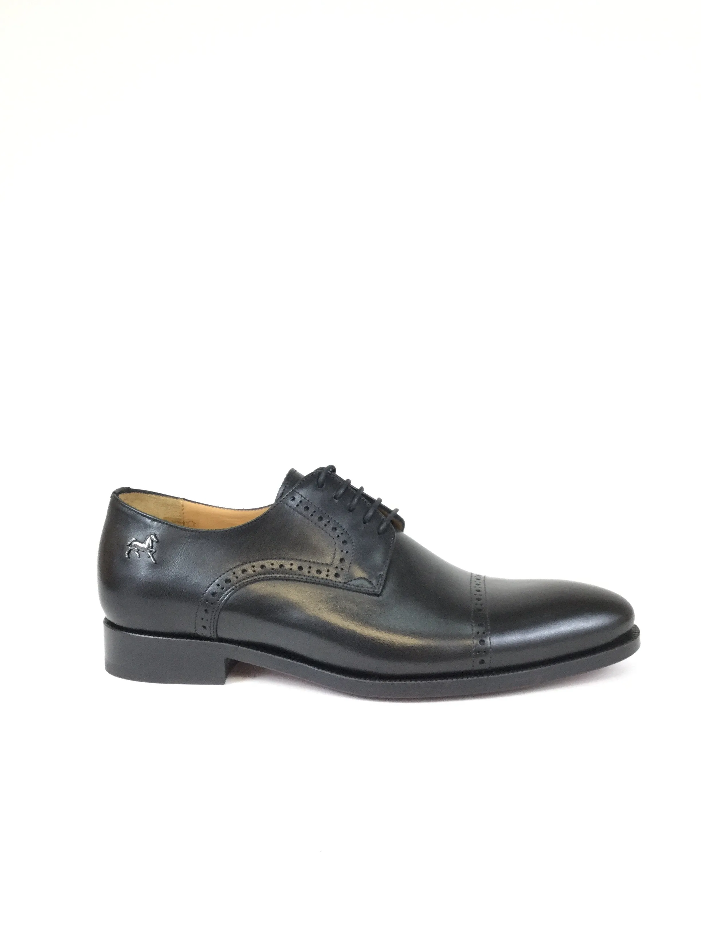 Black Cap Toe Brogue