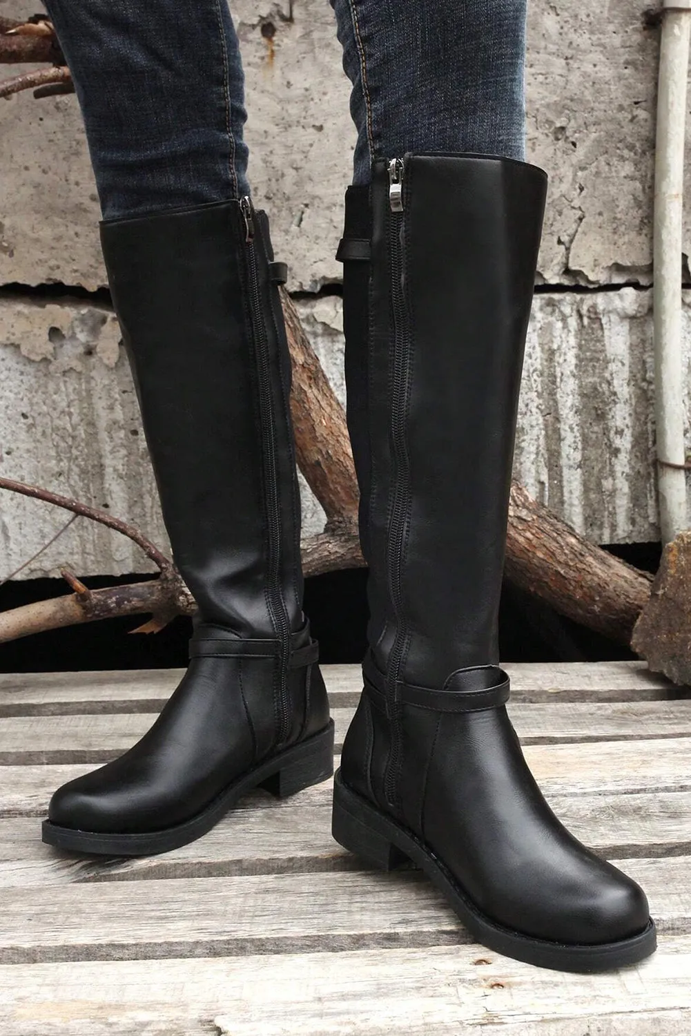Black Knee High Boots