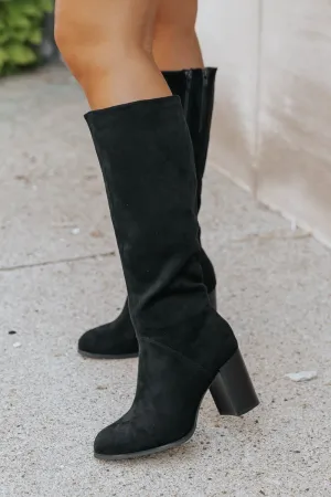 Black Suede Knee High Boots Black Suede Knee High Boots