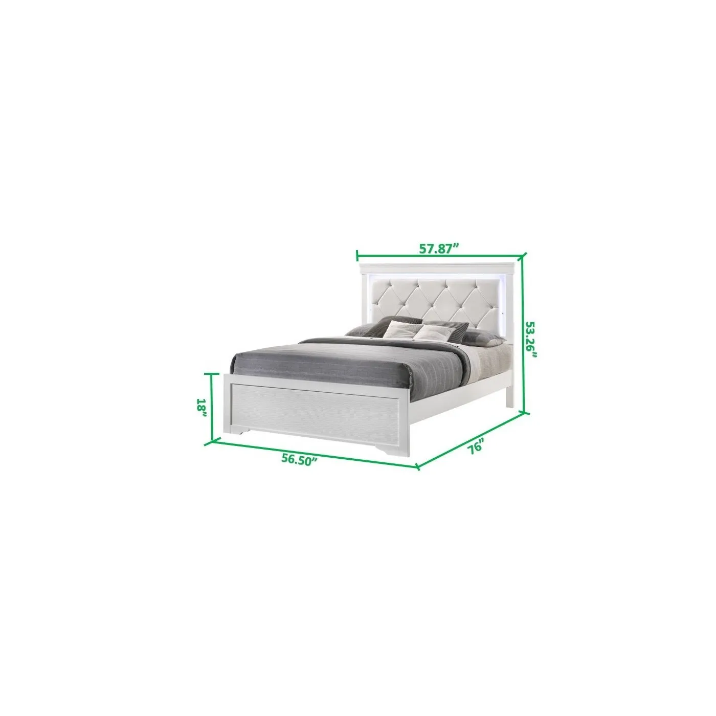 Brooklyn White Collection Twin Platform Bed
