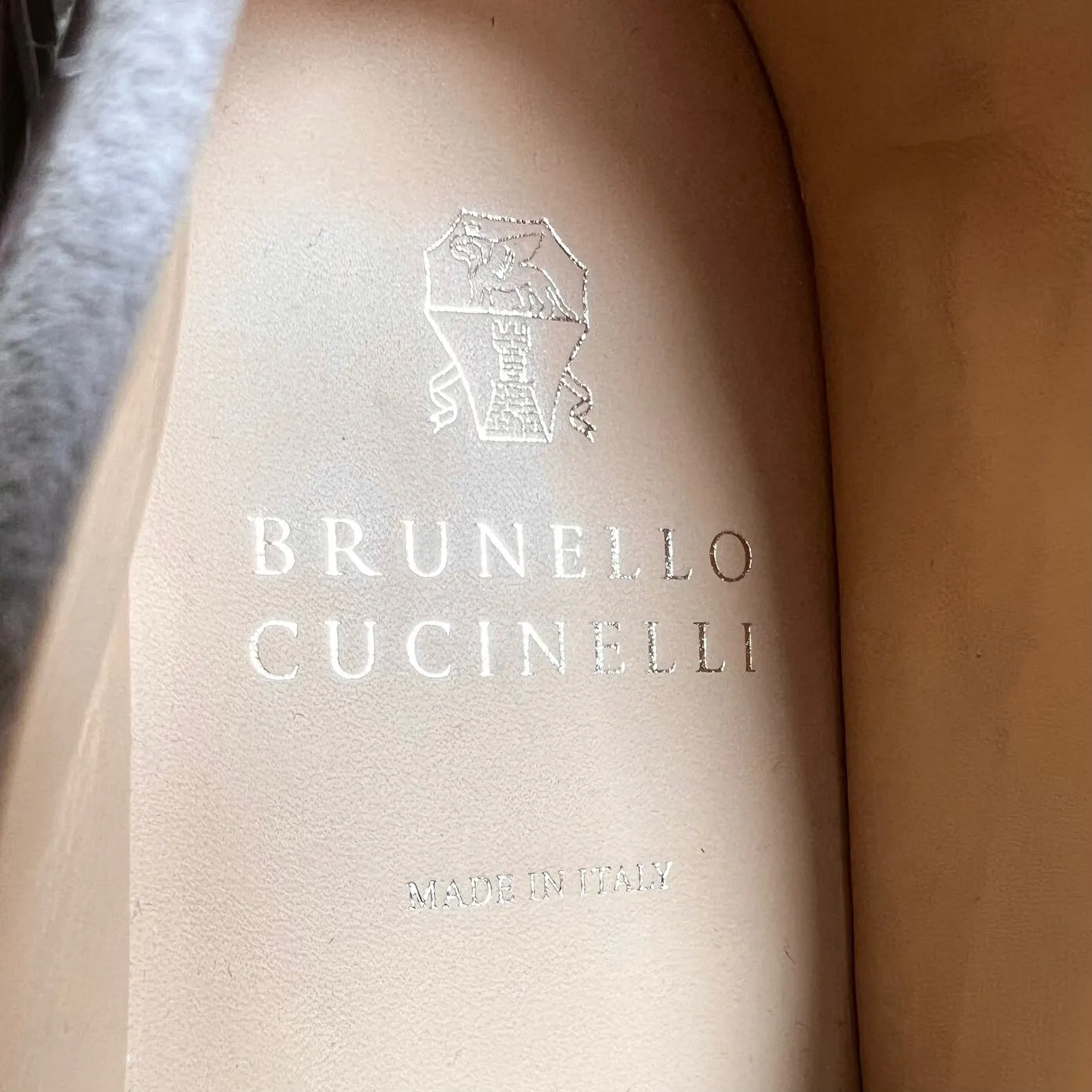 Brunello Cucinelli Ivory Leather Boat Shoes