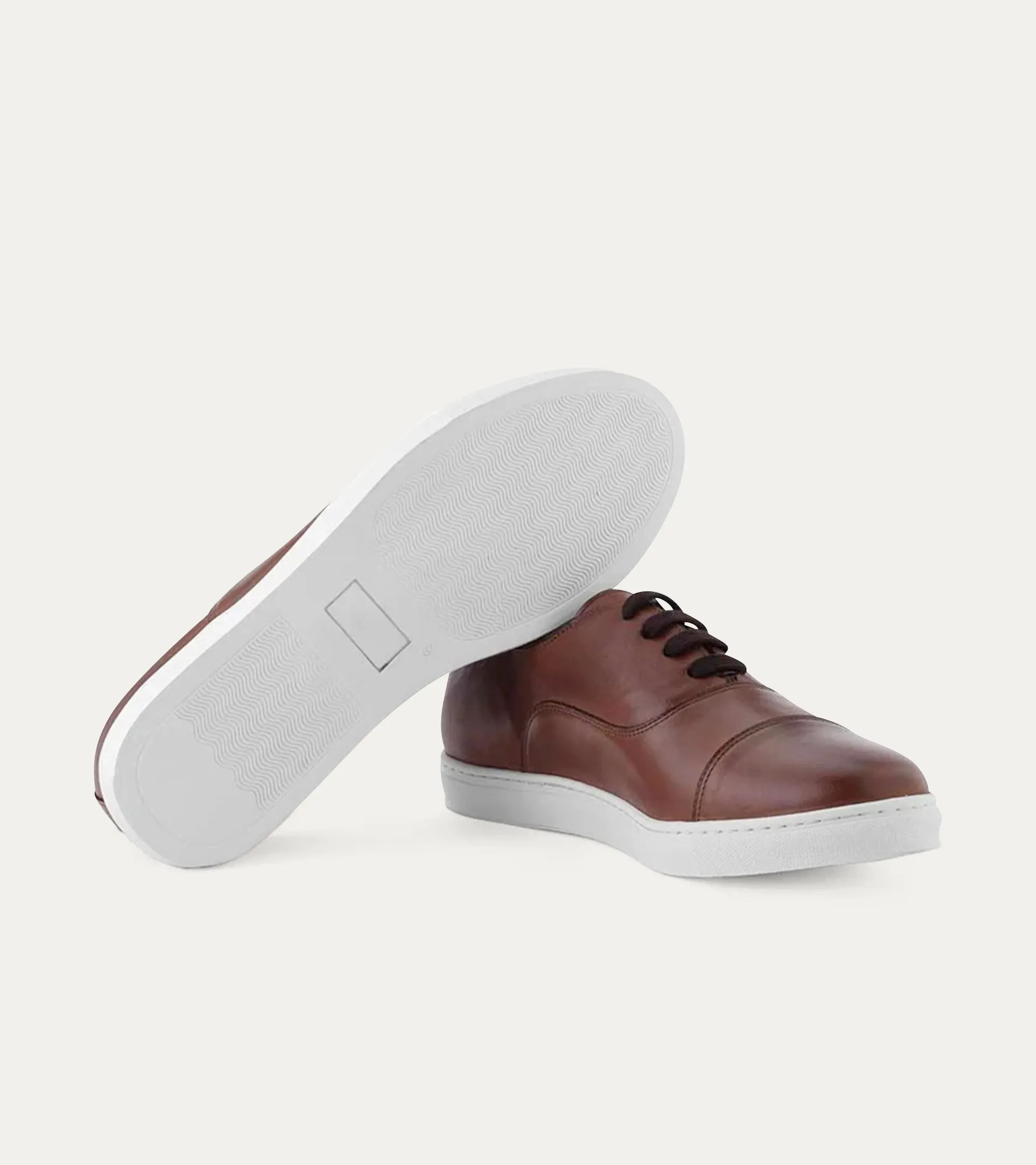 Cap Toe Oxford Sneaker In Brown