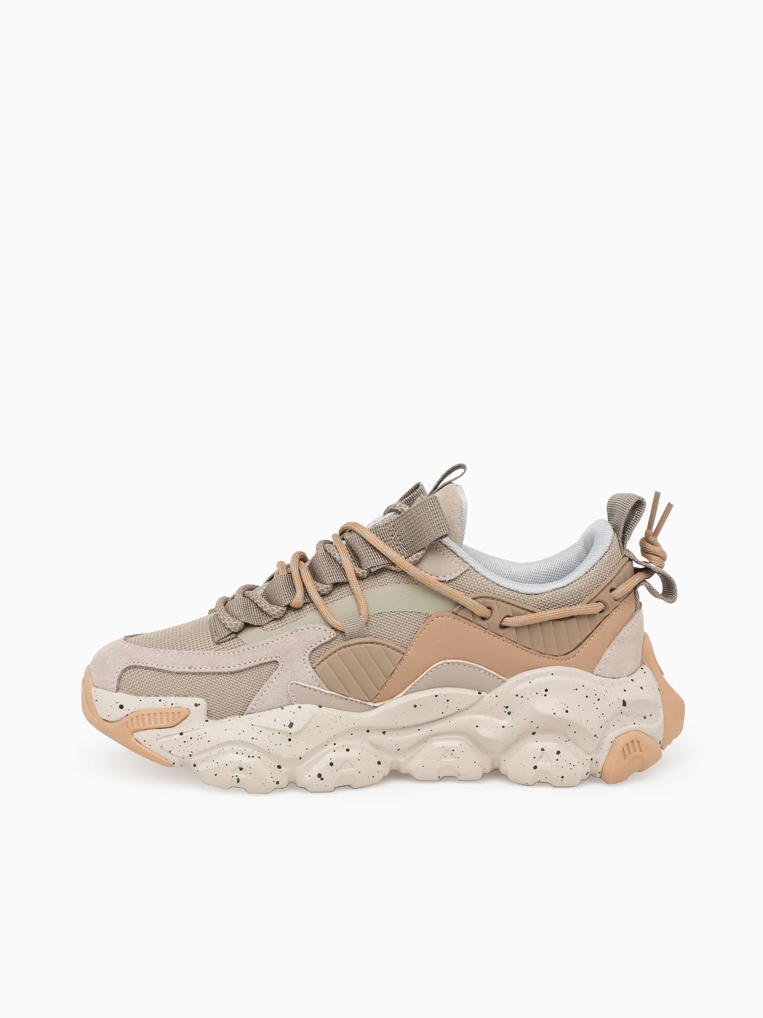 Cited Beige Suede Mesh