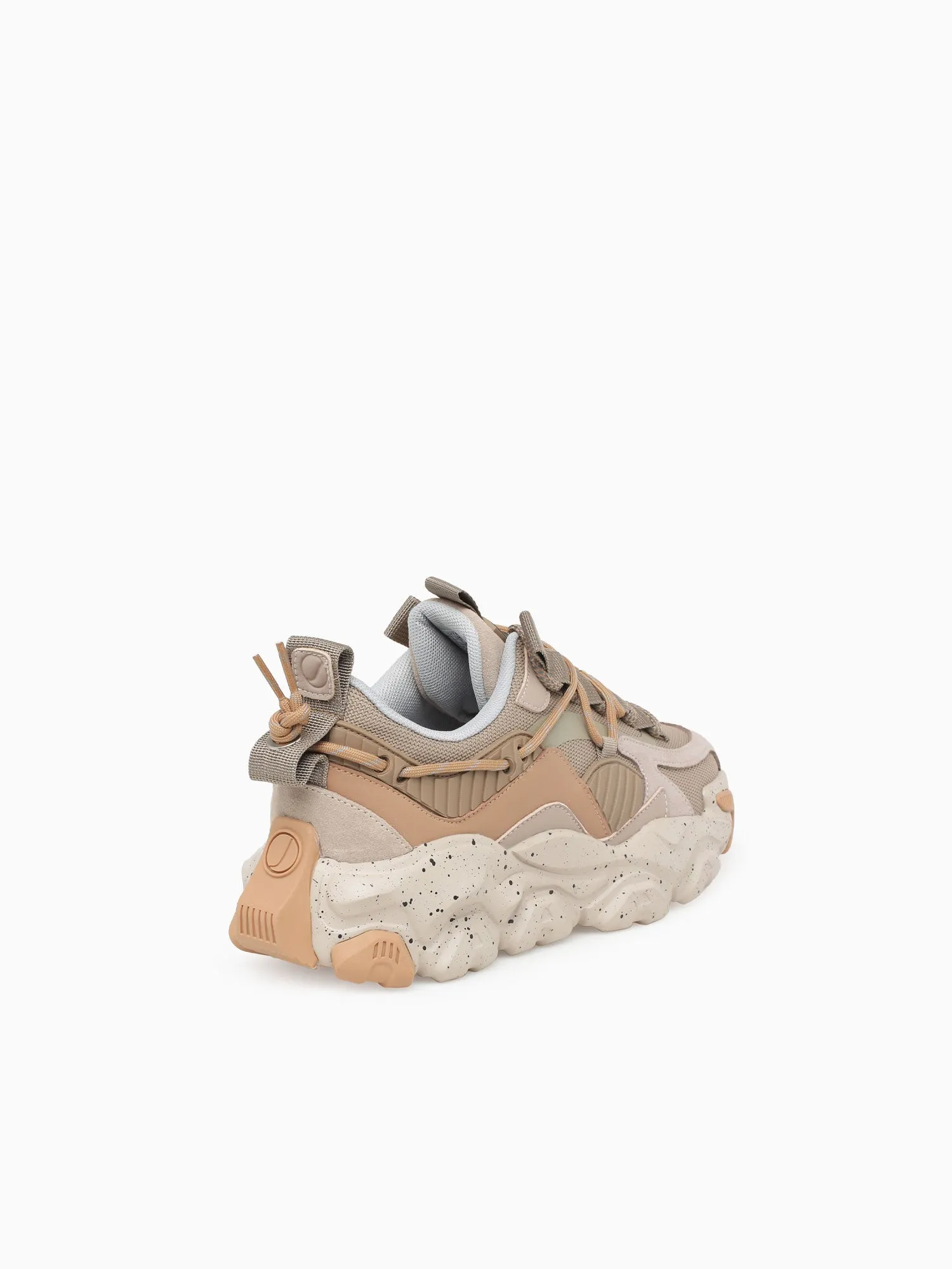 Cited Beige Suede Mesh