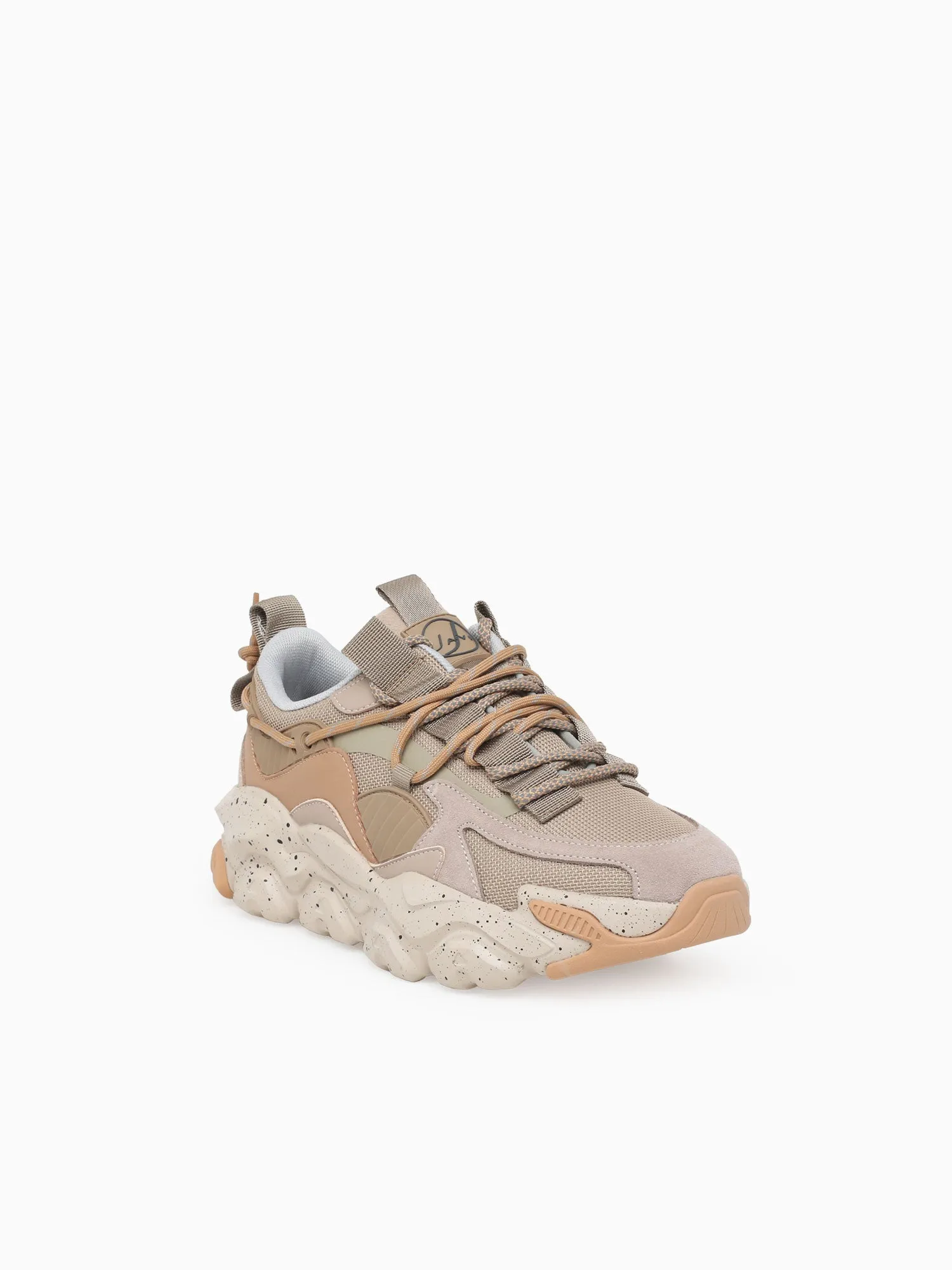 Cited Beige Suede Mesh