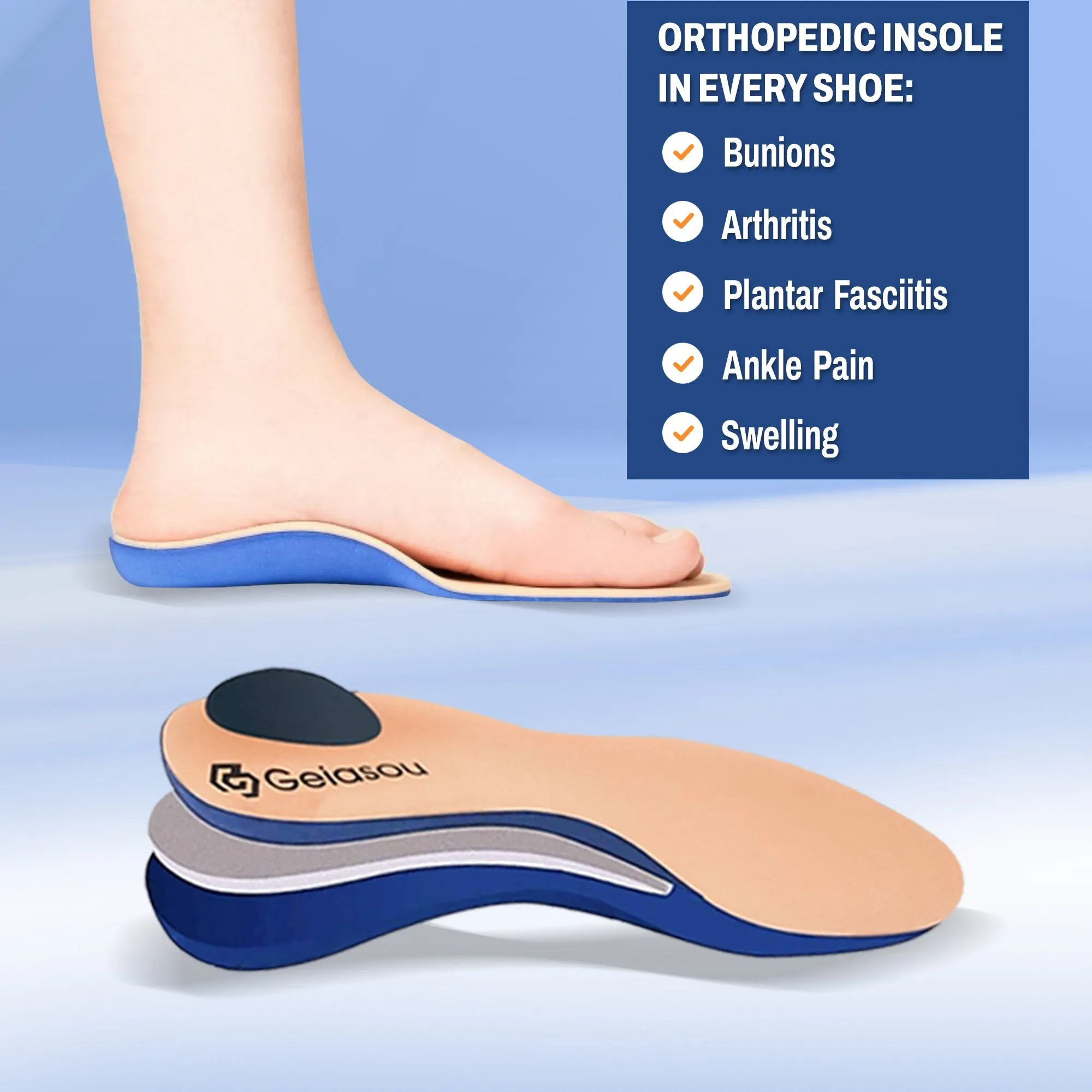 Cuzcare Men Plus Size Orthopedic Shoes Mesh Ankle Mobility Gymnastic Sneakers