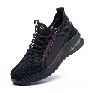 Cuzcare Orthopedic Men Shoes Ultra-Light Breathable Steel Toe Non-Slip Work Shoes