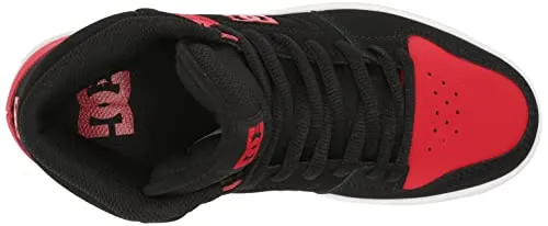 DC Men's Manteca 4 Hi-Top Skate Shoe, Black/RED, 12.5