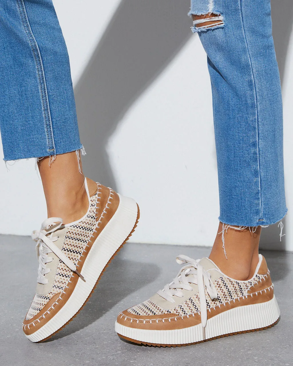 Elevation Woven Platform Sneakers