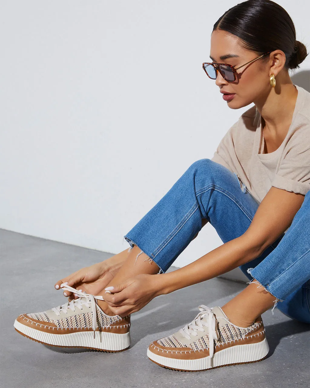 Elevation Woven Platform Sneakers