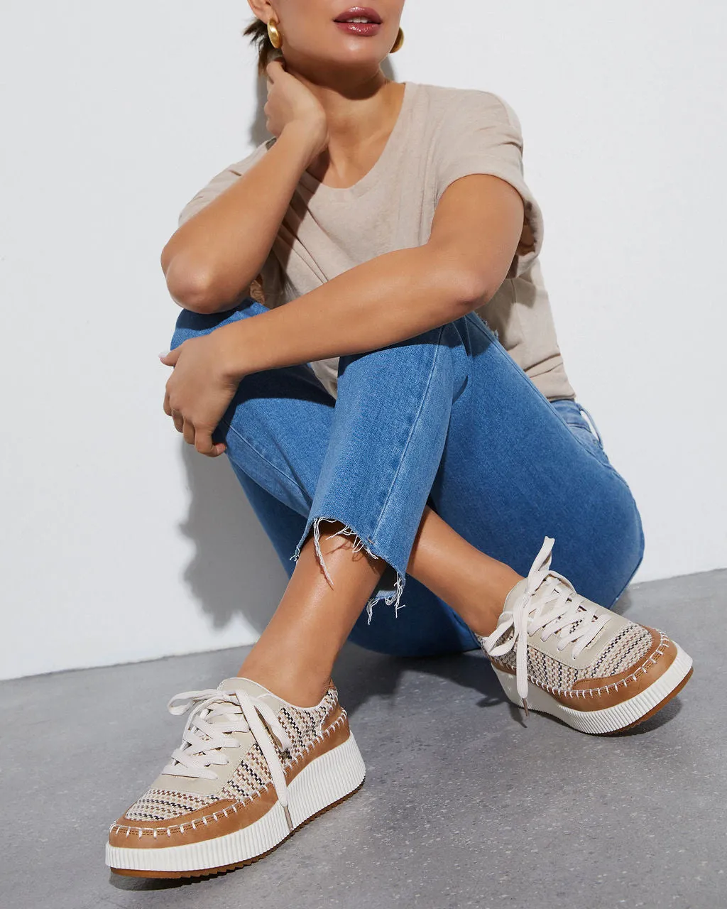 Elevation Woven Platform Sneakers