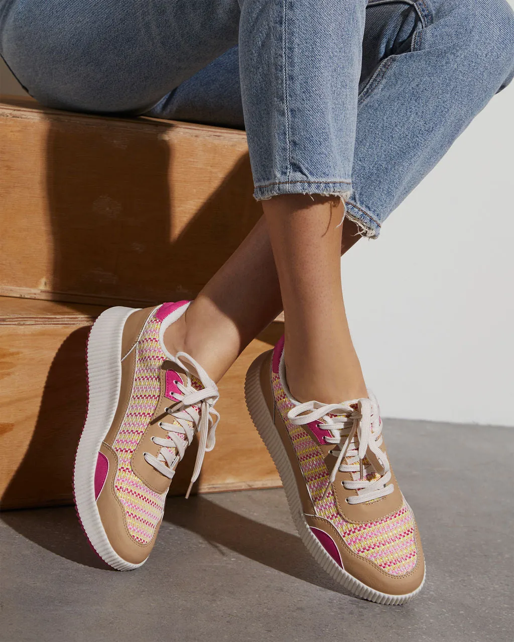 Elevation Woven Platform Sneakers