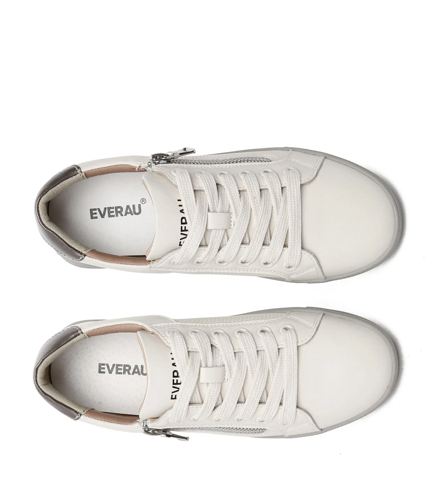 EVERAU Chloe White Sneakers | Casual & Sneaker EA5040