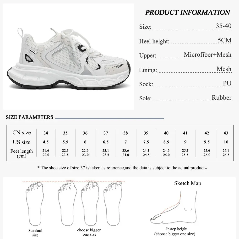 GMQM New 2023 Fashion Casual Platform Women's Sneakers Breathable Running  Sport Shoes Lace-up Tenis Vulcanize Shoes Footwear