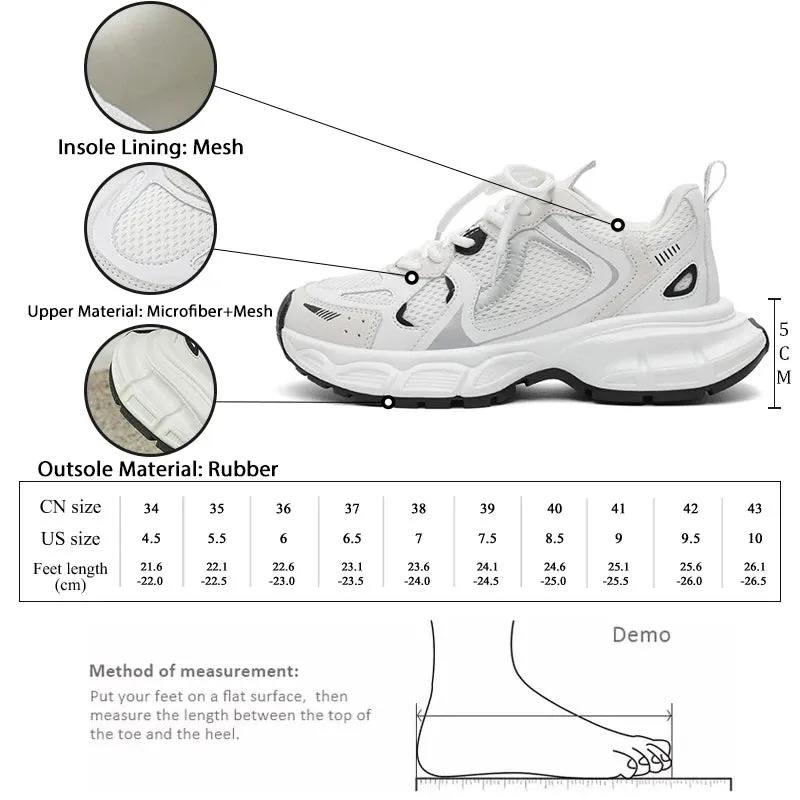 GMQM New 2023 Fashion Casual Platform Women's Sneakers Breathable Running  Sport Shoes Lace-up Tenis Vulcanize Shoes Footwear