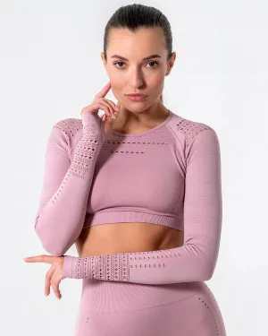 Gracey Hollow Out Long Sleeve - Pink