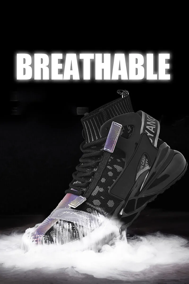 high top sneakers for men Yangsen Shoes Breathable blade sneakers