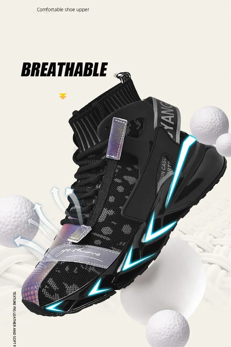 high top sneakers for men Yangsen Shoes Breathable blade sneakers