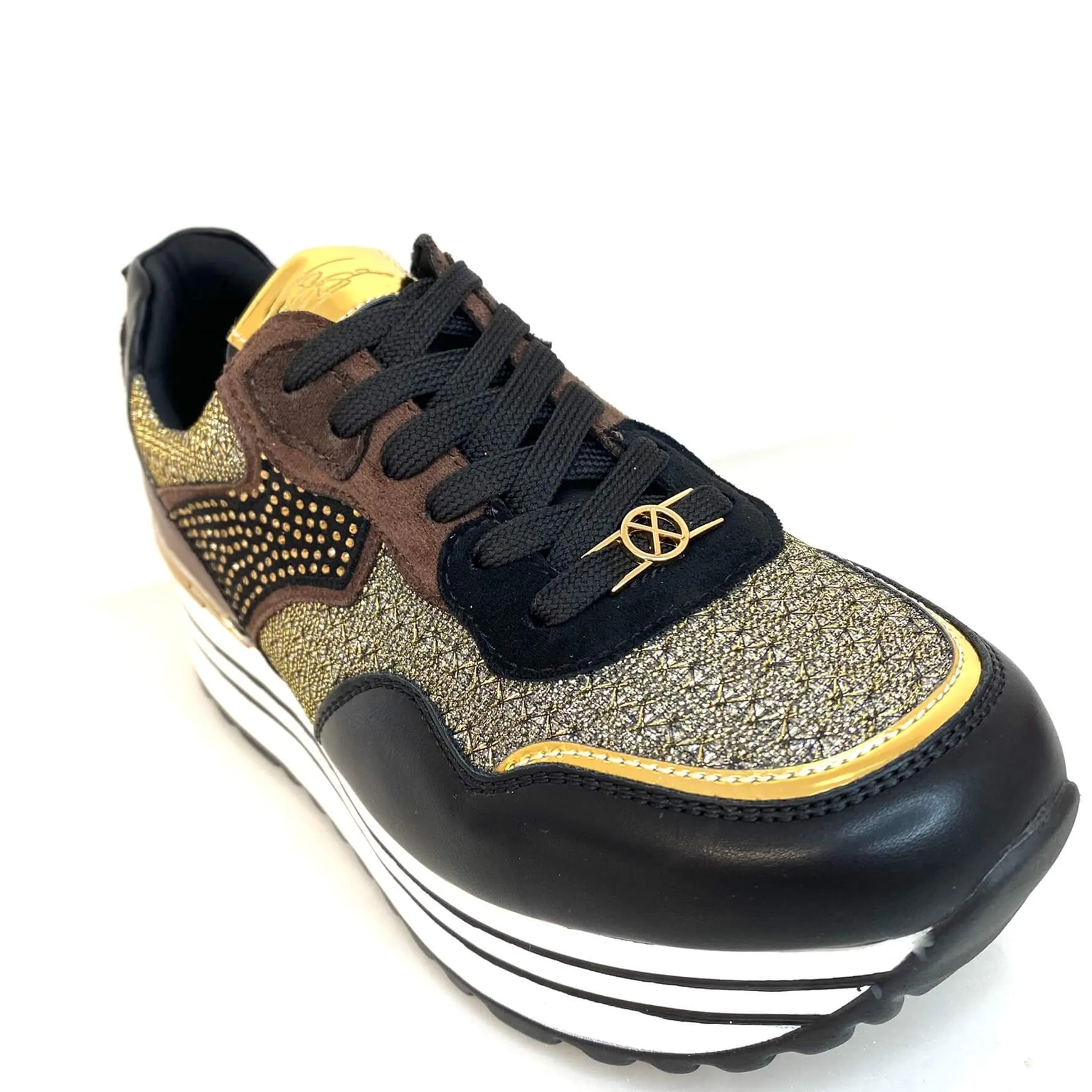 Lloyd & Pryce 'For her' Neville Lace Up Sneakers - Chocolate Mix