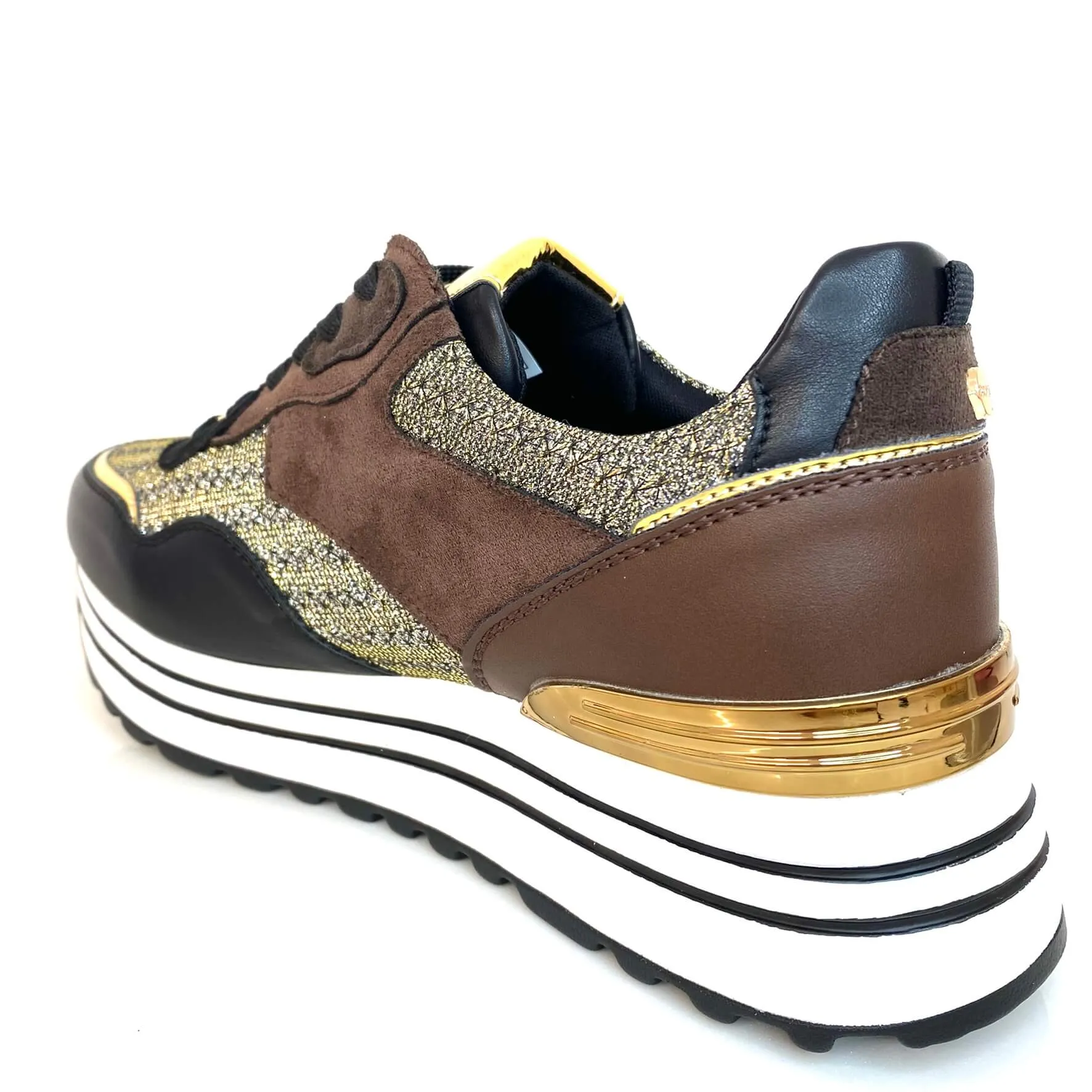 Lloyd & Pryce 'For her' Neville Lace Up Sneakers - Chocolate Mix
