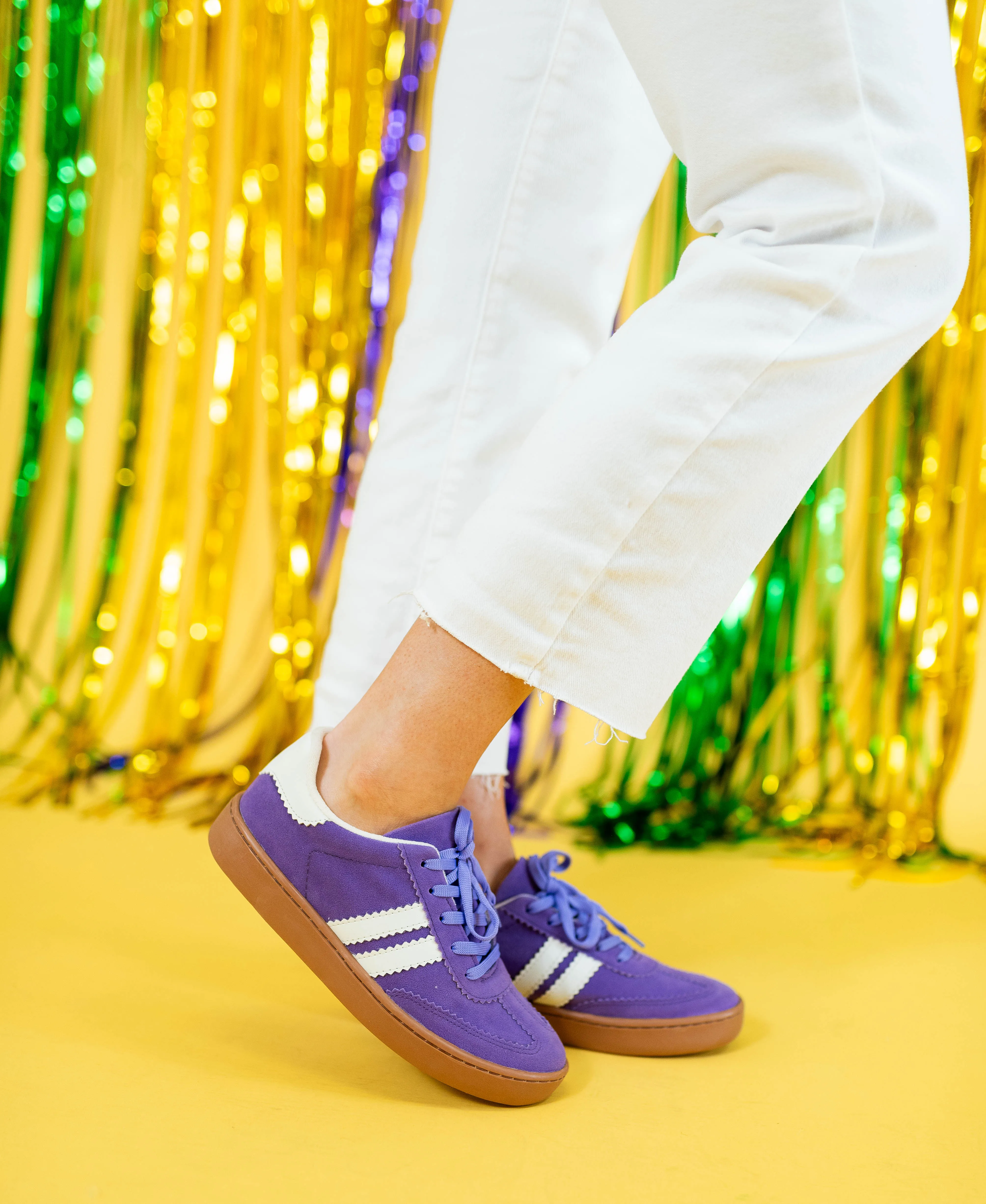 Maker's: Miel Stripe Sneakers - Purple
