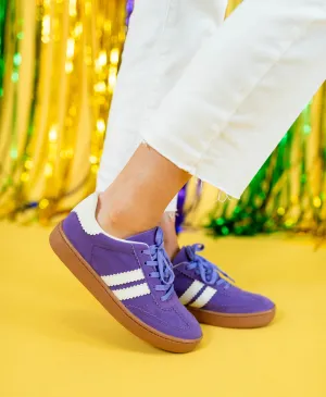 Maker's: Miel Stripe Sneakers - Purple