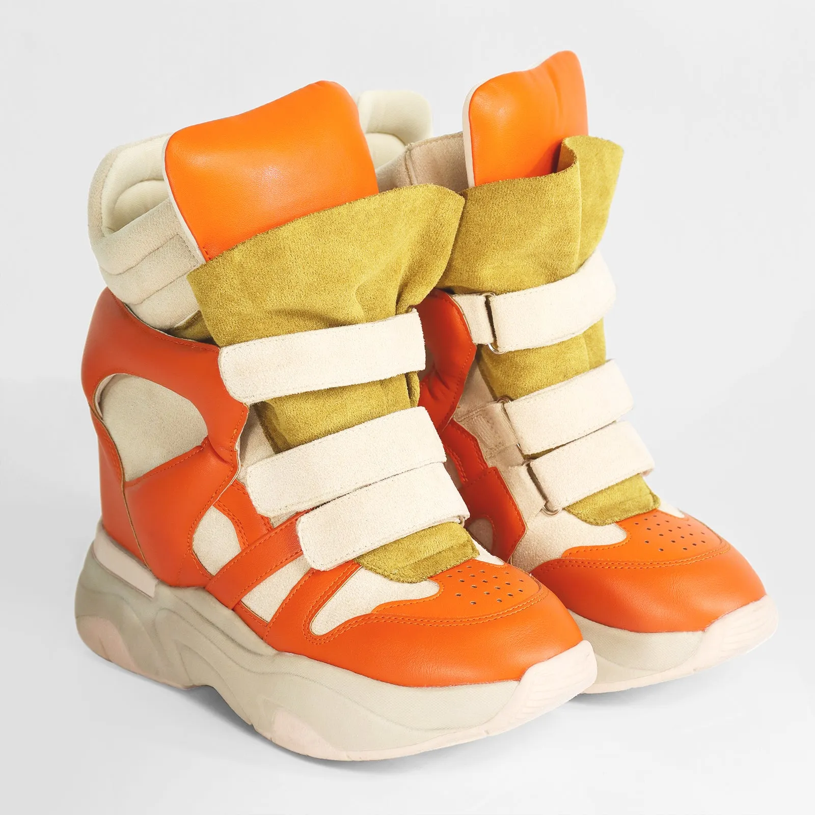 MARANTO-2 WEDGE SNEAKER - ORANGE