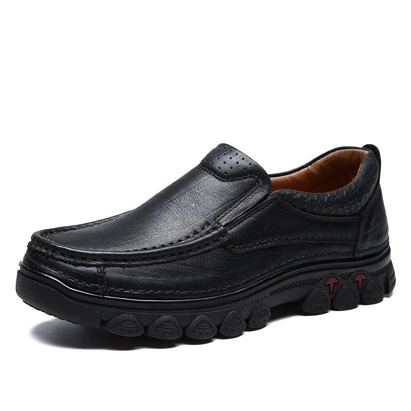 Men Loafers Slip On Boat Shoes Leather Loafer Lightweight Walking Casual Shoe for Work Office Male Outdoor Shoes