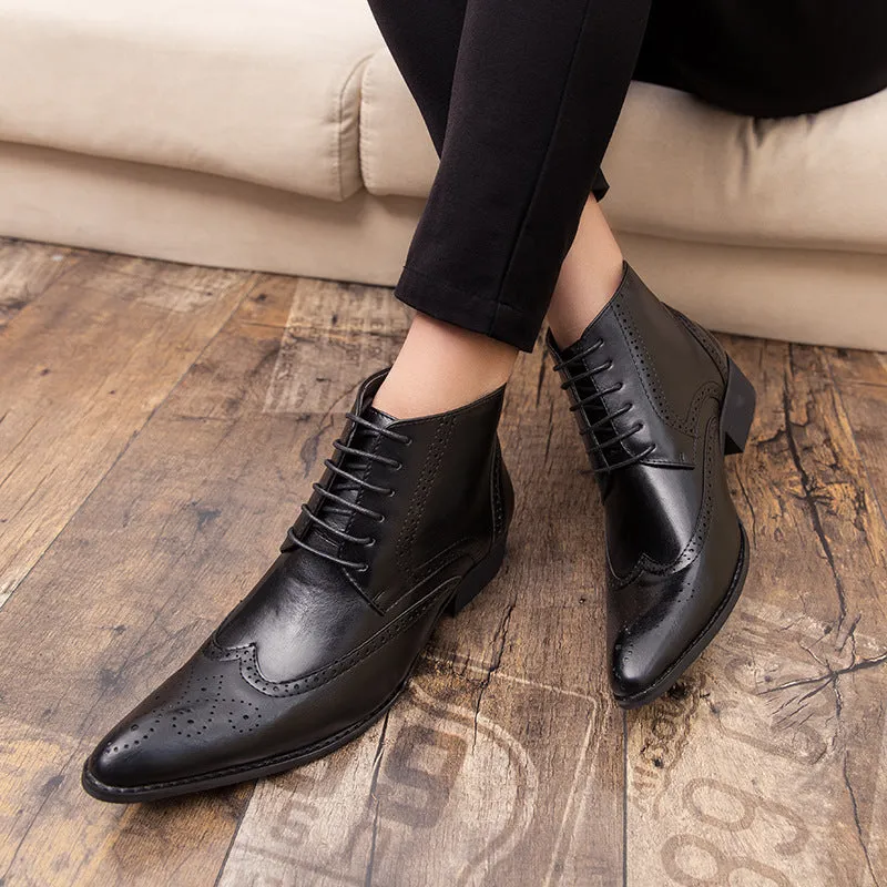 Men's fashionable patterned Martin boots Shoes