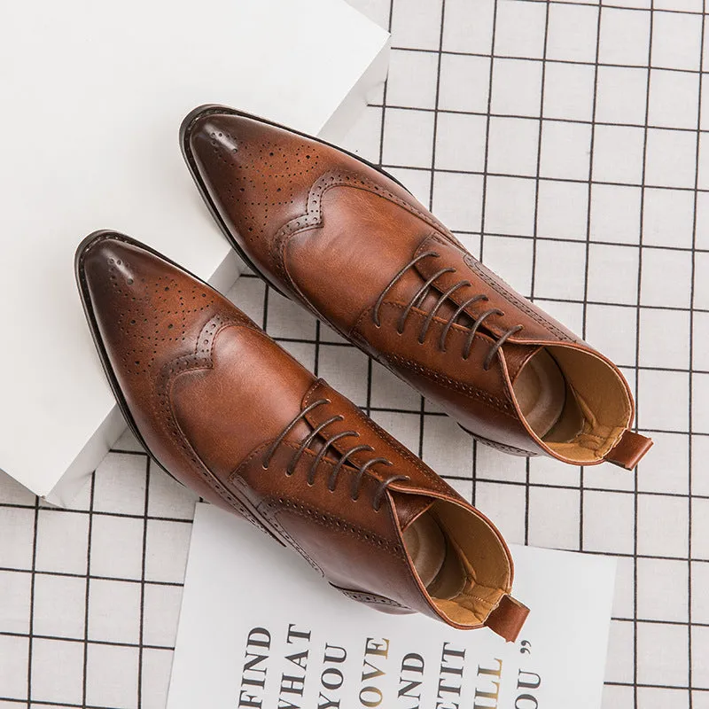 Men's fashionable patterned Martin boots Shoes