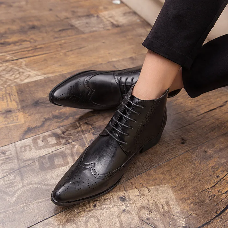 Men's fashionable patterned Martin boots Shoes