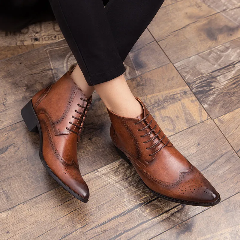 Men's fashionable patterned Martin boots Shoes