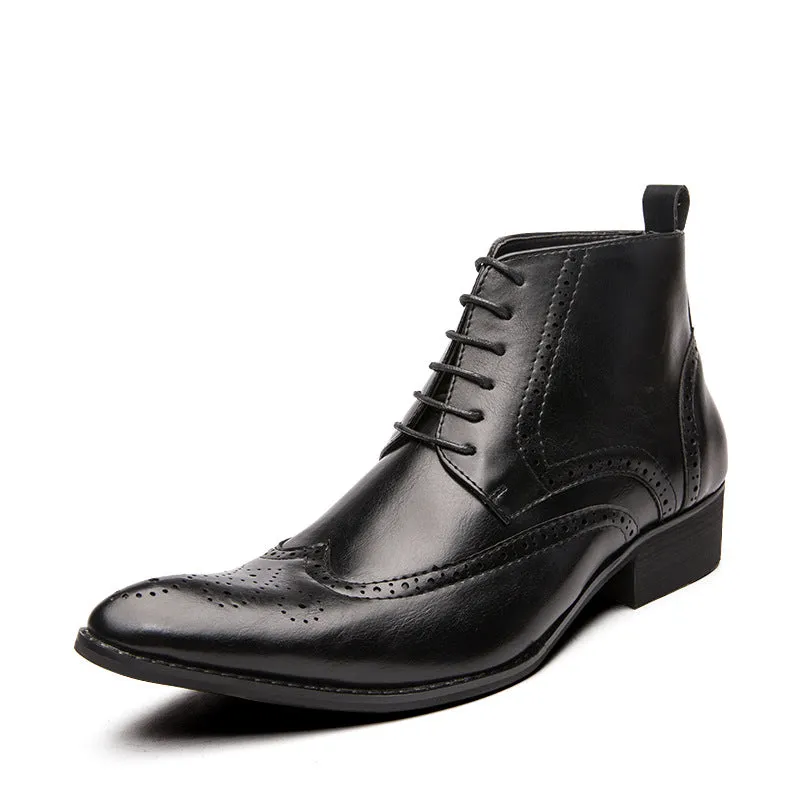 Men's fashionable patterned Martin boots Shoes