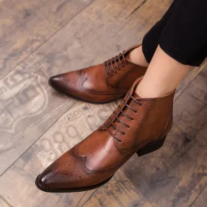 Men's fashionable patterned Martin boots Shoes