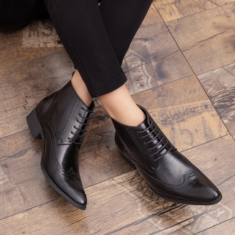 Men's fashionable patterned Martin boots Shoes
