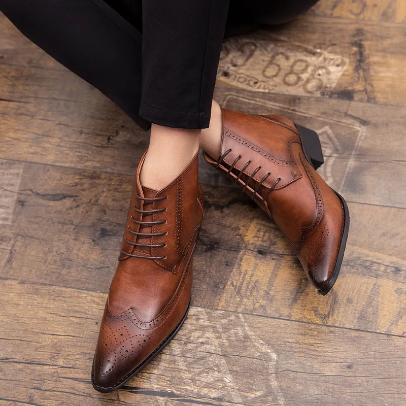 Men's fashionable patterned Martin boots Shoes