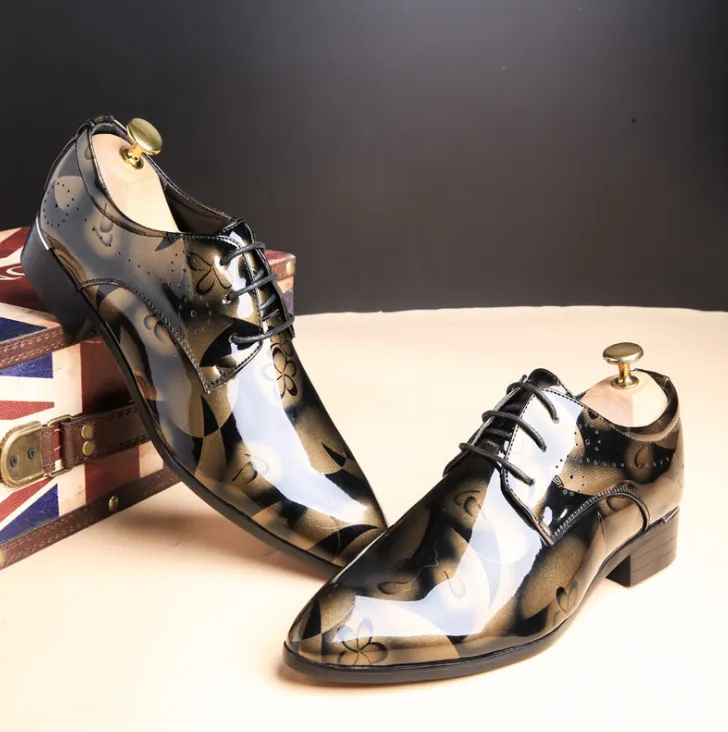 Men's Shoes business bright leather dress Shoes