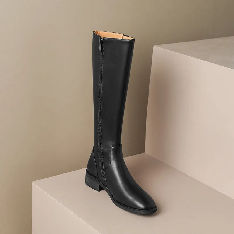 Nahla Brown Knee High Boots for Women