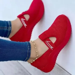 New Women's Casual Shoes Fashion Mesh Fly Woven Breathable Loafers Slip-on Platform Comfort Shallow Mouth Sneakers Sapato Rosa