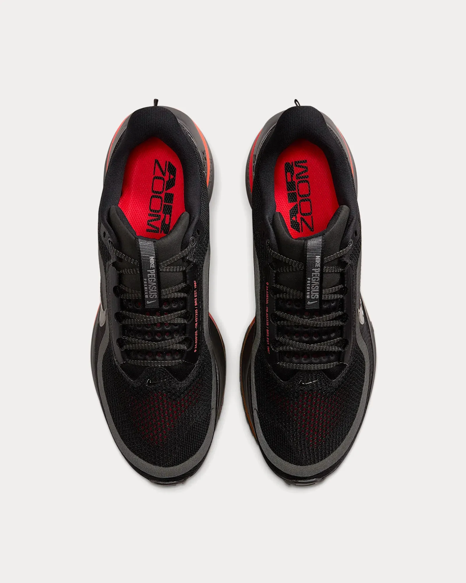 Pegasus Premium Black / Bright Crimson / Metallic Silver Running Shoes