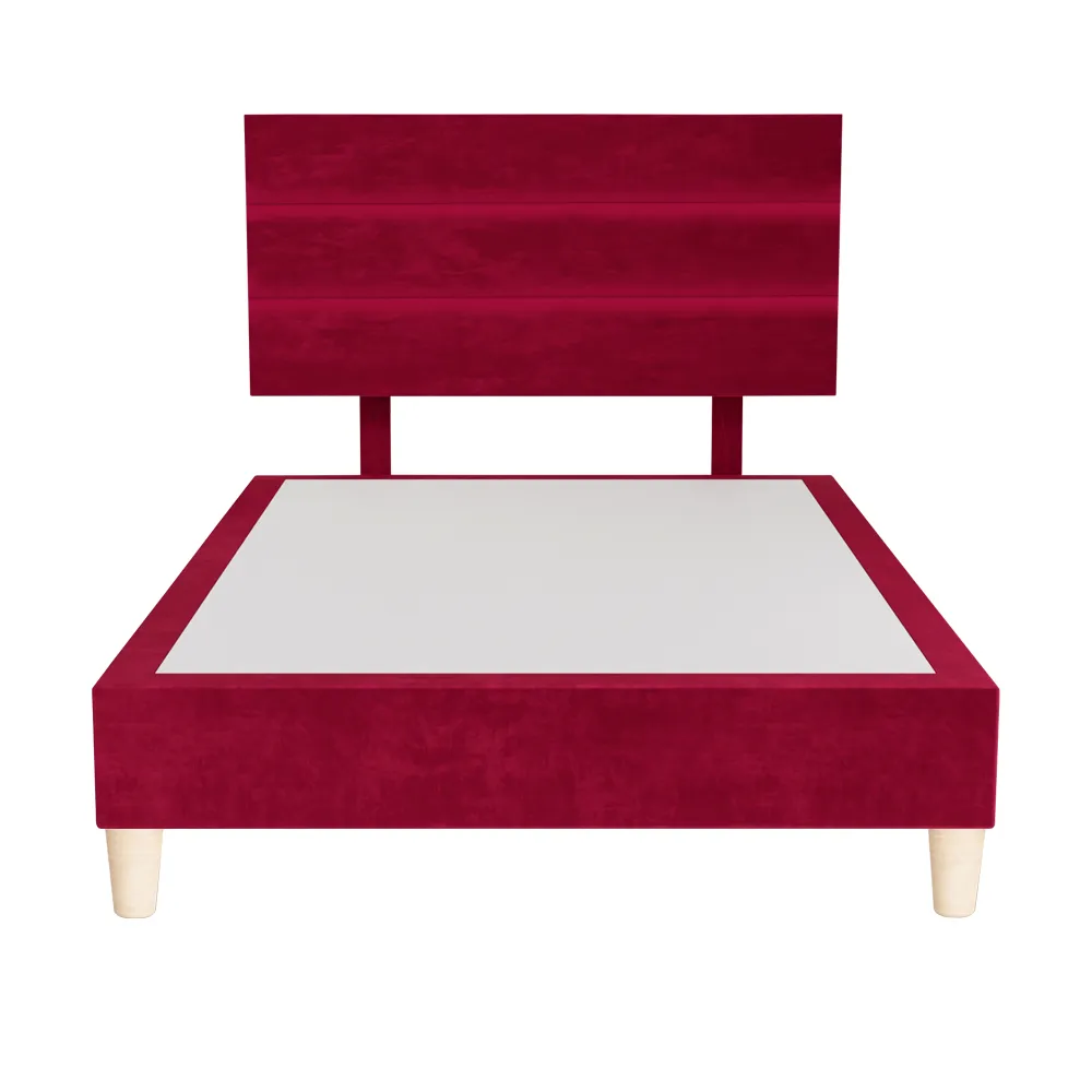 Platform Bedding Concord Velvet Bed with Headboard