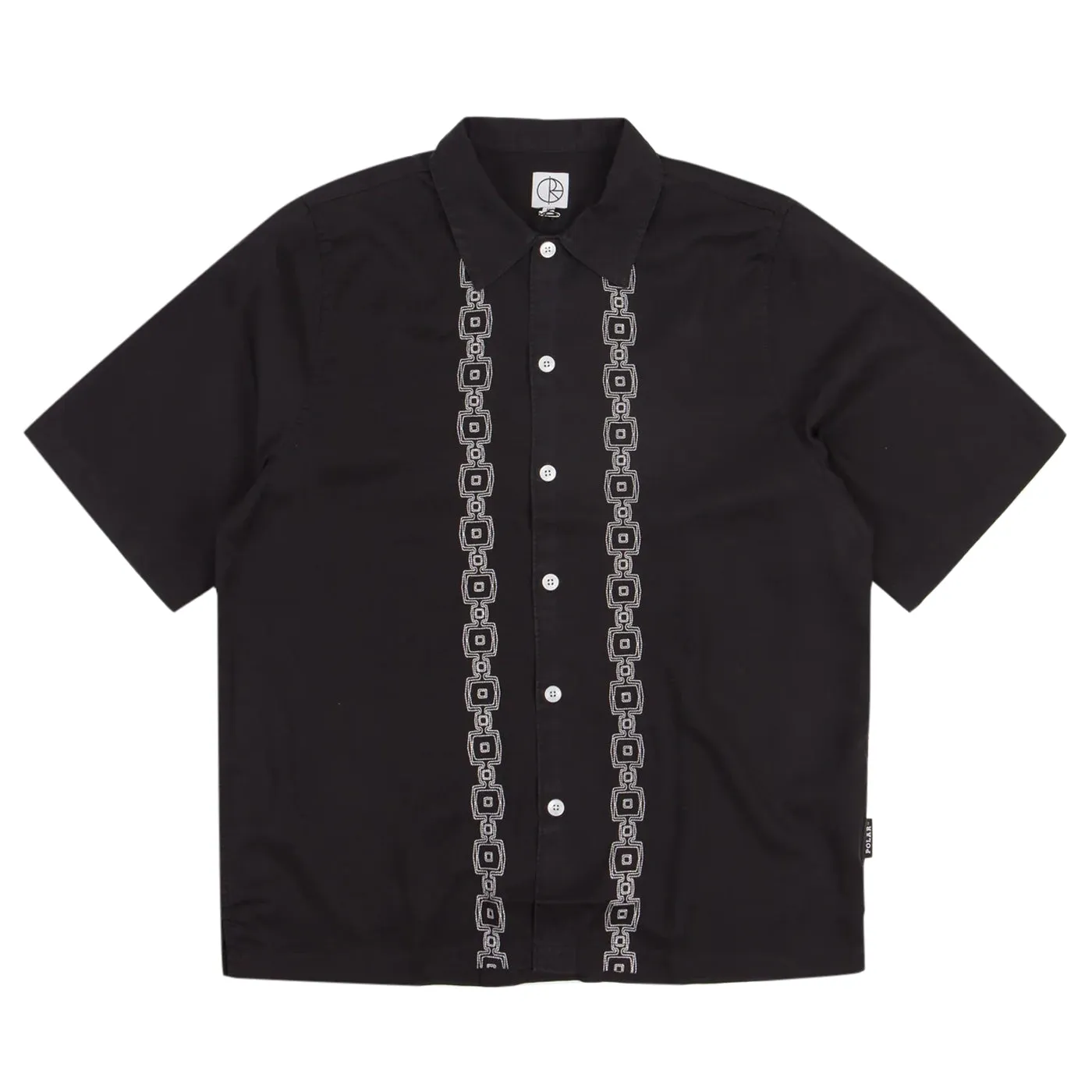 Polar Skate Co Double P Bowling Shirt - Black / White
