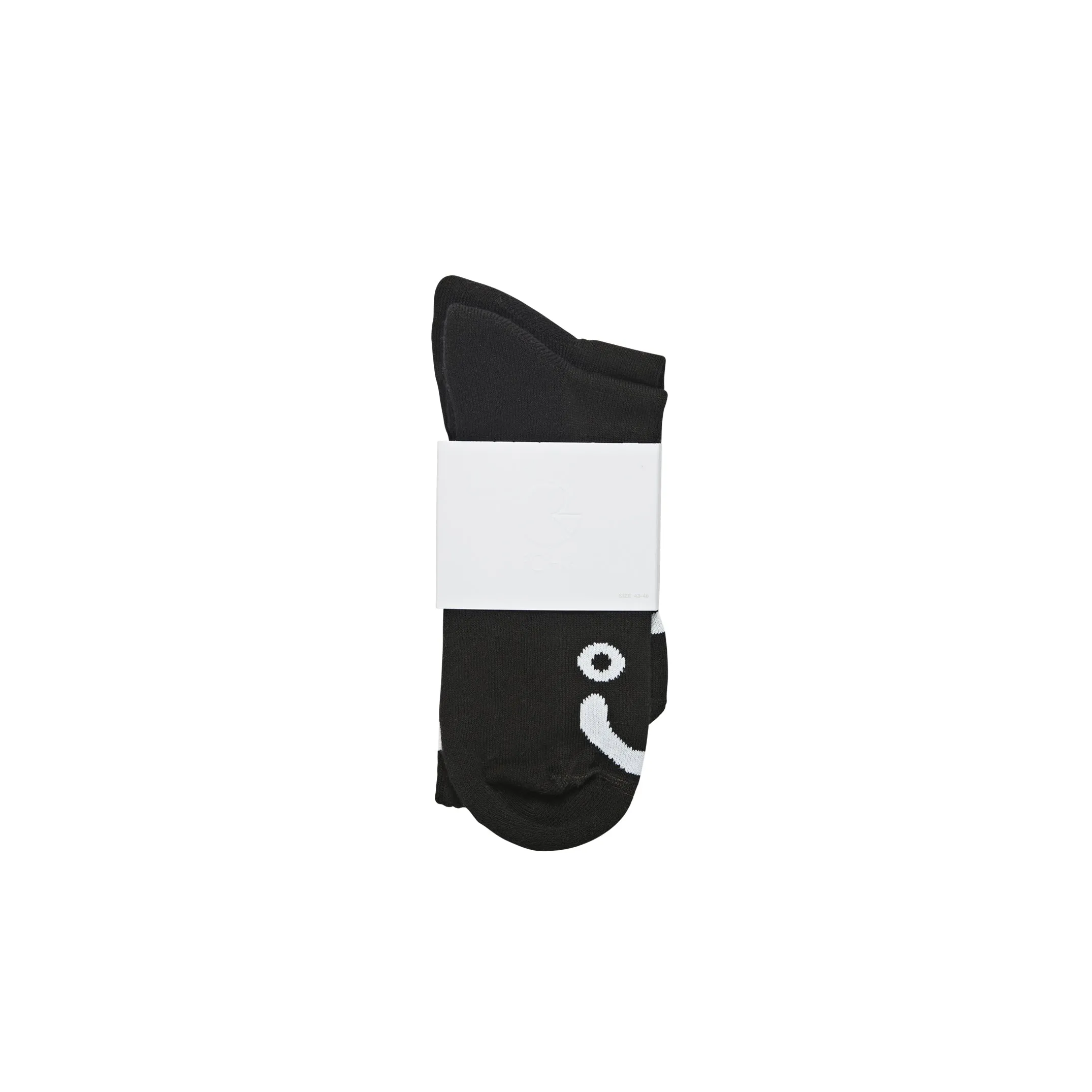 Polar Skate Co Rib Happy Sad Socks - Black